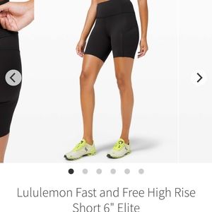 Lululemon bike shorts size 6